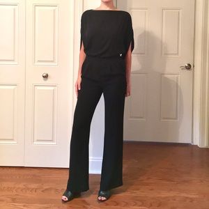 Diane Von Furstenberg DVF black jumpsuit sz 4